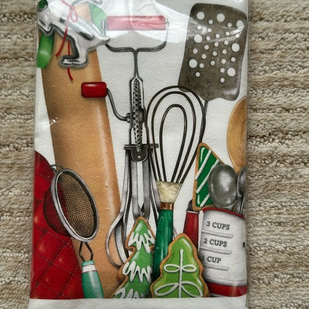 Mary Lake-Thompson Vintage Kitchen Utensils Flour Sack Towels Cotton Dish Towel
